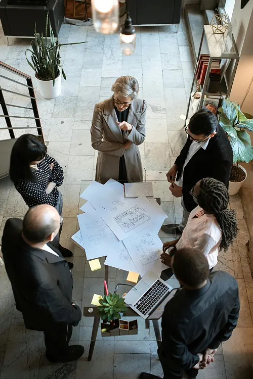 Cross-cultural team working across Europe and Asia